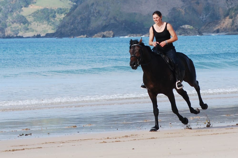 Vicky Wilson hat als professionelle Reiterin und Pferdetrainierin eine Bodenorientierung.