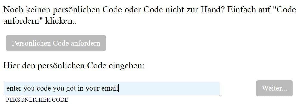 Appointment - Kontaktdaten confirmation of email
