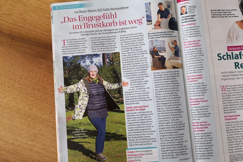 Artikel über Rolfing in BILD der FRAU