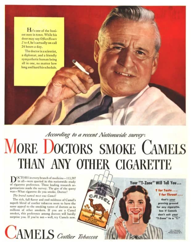 Als Rauchen noch von und für Ärzte beworben wurde - wie Erkenntnisse sich nur langsam durchsetzen